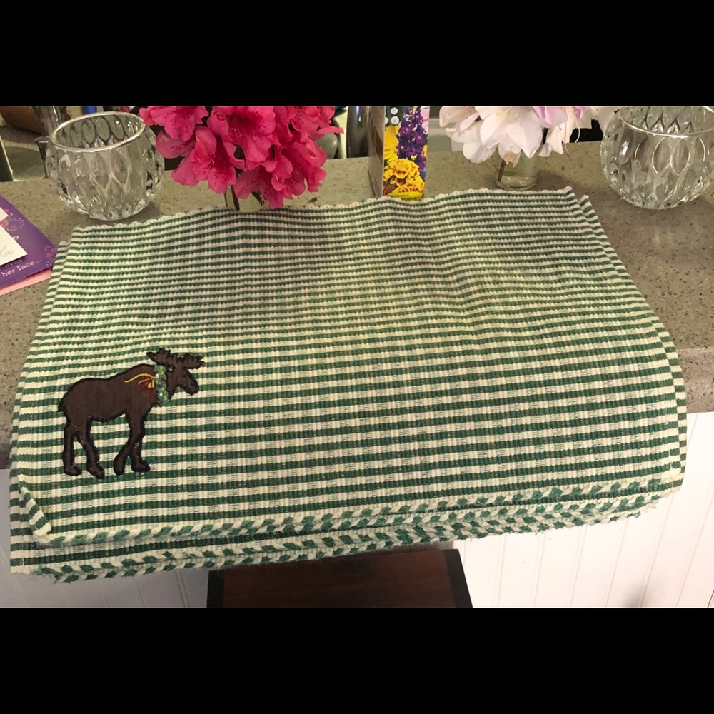 Green/White Check Placemats - set of 6
